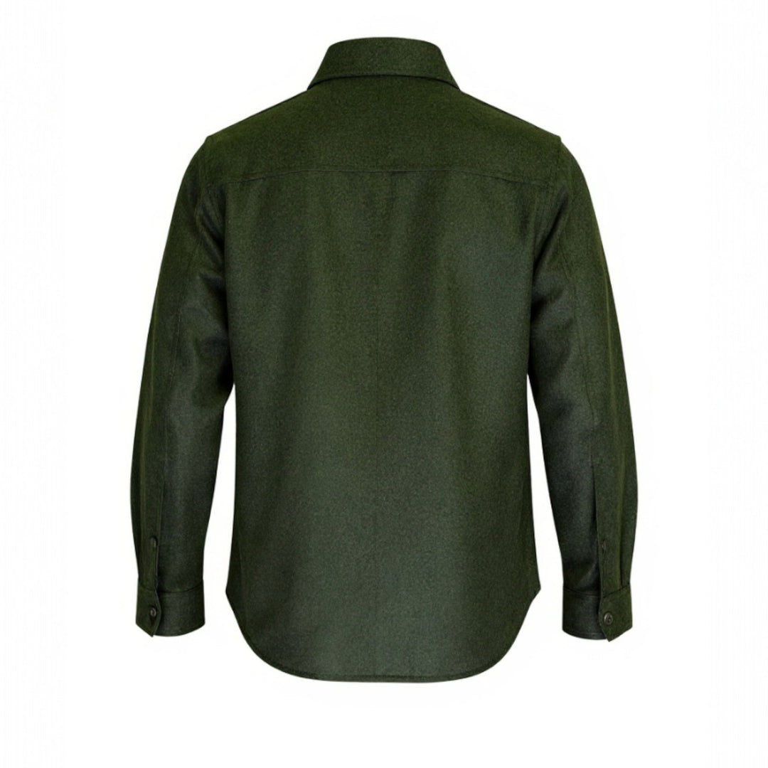 CHEMISE MATELASSÉE EN LAINE VERTE