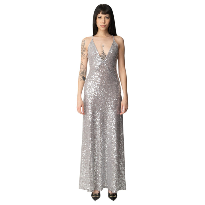 ROBE LONGUE ROSE LILAS