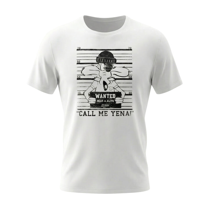 T-shirt à manches courtes avec motif Wanted blanc