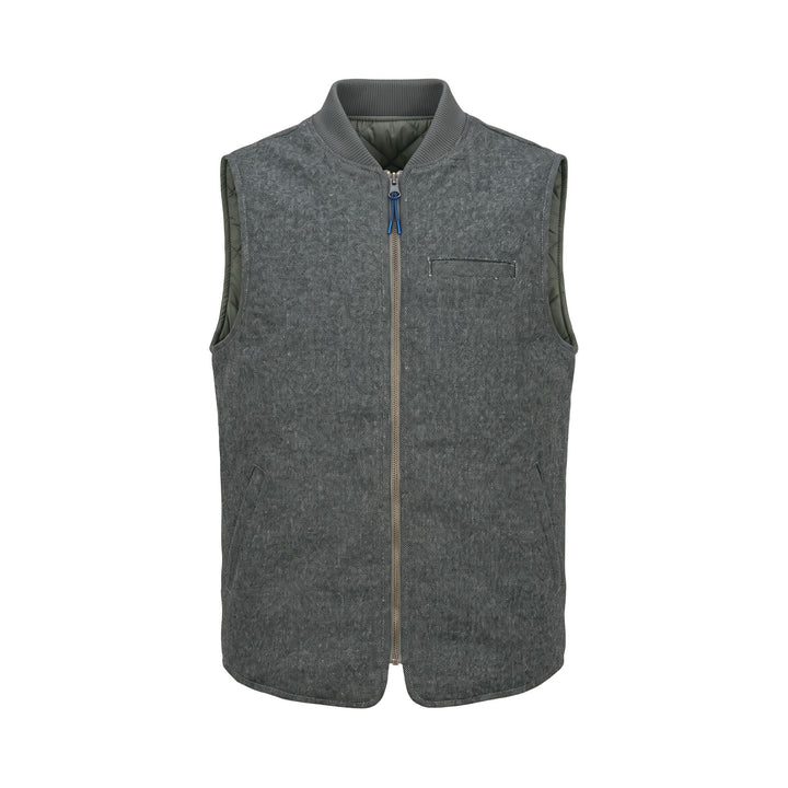 Bl'ker Vintage DONEGAL VEST REVERSIBILE OWL GREEN Verde - foto 1