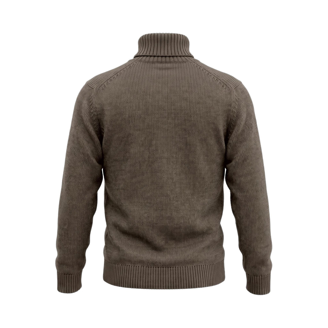 Bl'ker Vintage MAGLIONE COLLO ALTO FINEZZA5 MERINOS STEVE BROWN Marrone - foto 2
