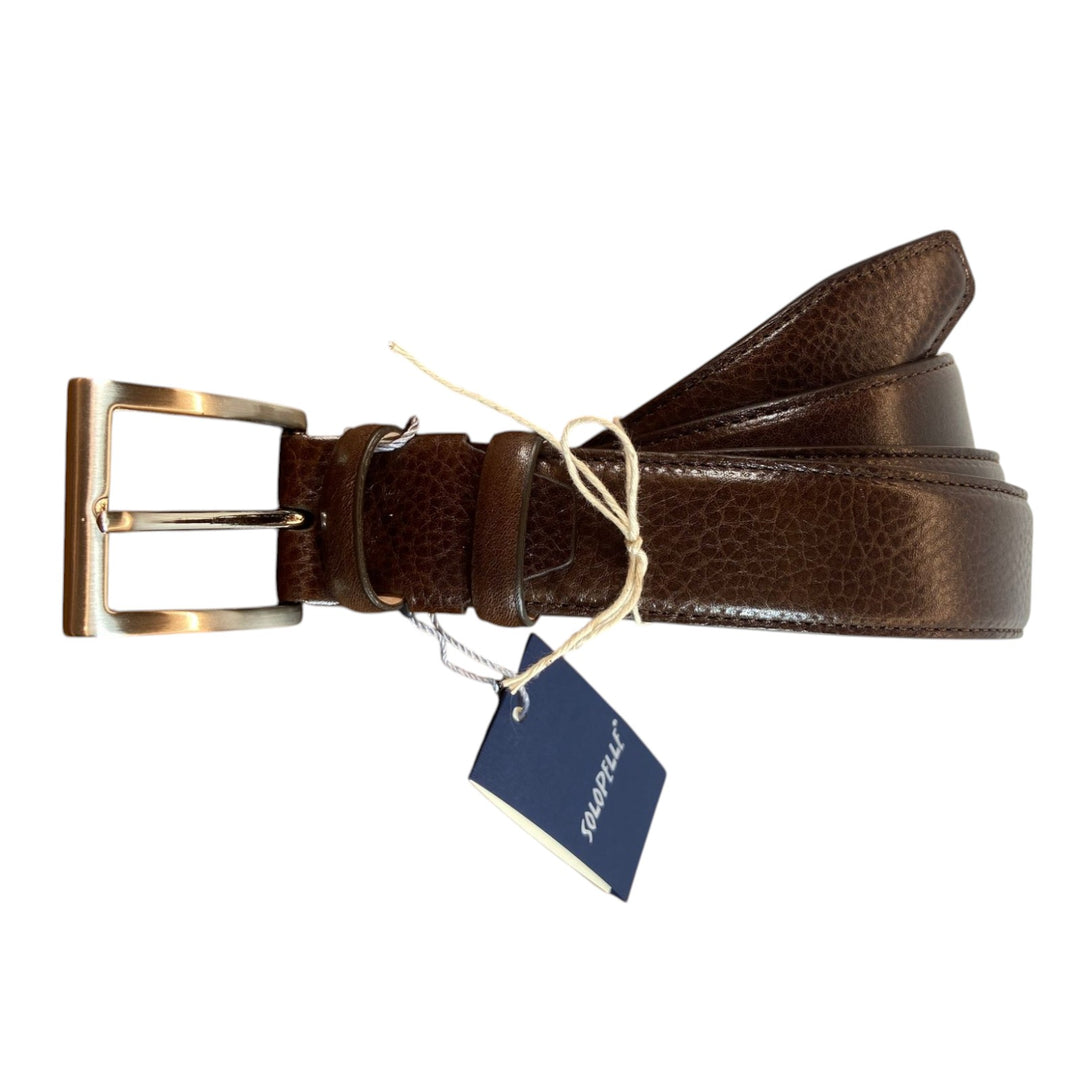 CEINTURE EN CUIR VÉRITABLE BOTTOLATA MARRON