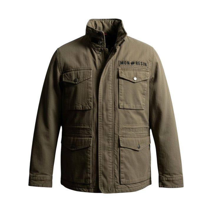 VESTE M65 HERRINGBONE VERTE