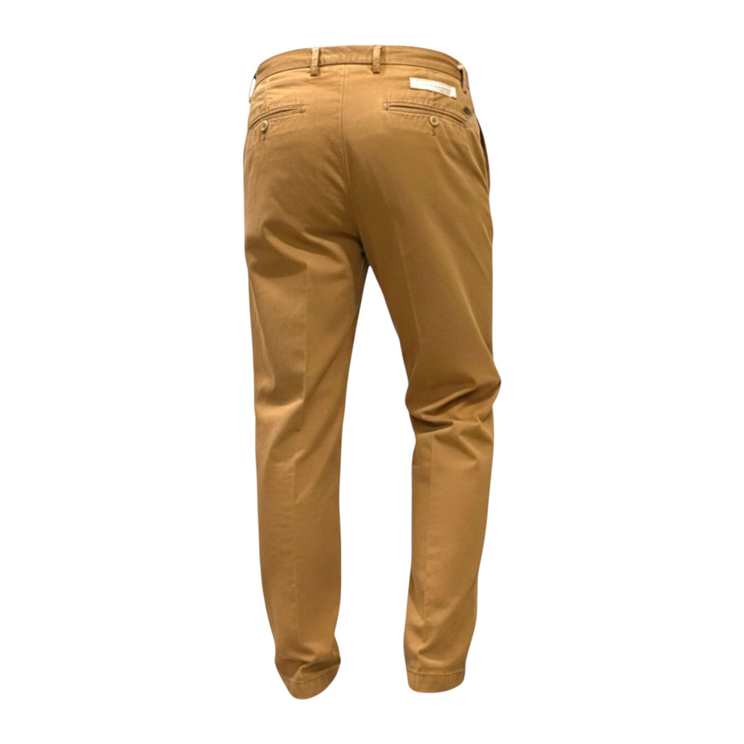 PANTALON PORTOBELLO EN COTON COGNAC