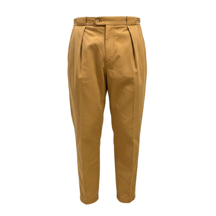PANTALON PORTOBELLO EN COTON COGNAC