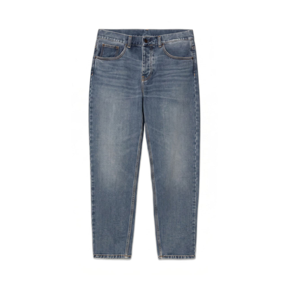 Carhartt Wip Newel Pant Blue dark used wash no length Blu - foto 2