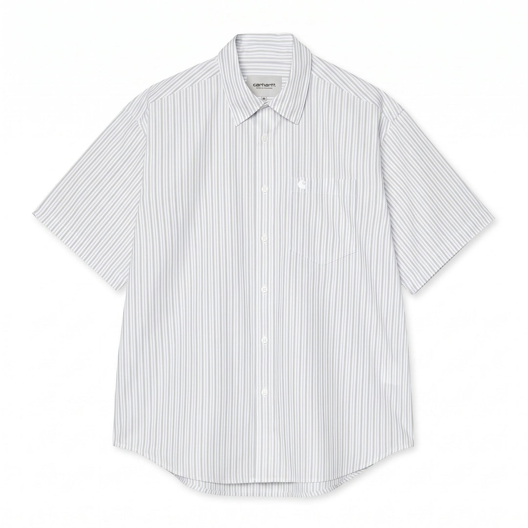 Carhartt Wip S/S KEENE SHIRT KEENE STRIPE WHITE Bianco - foto 1