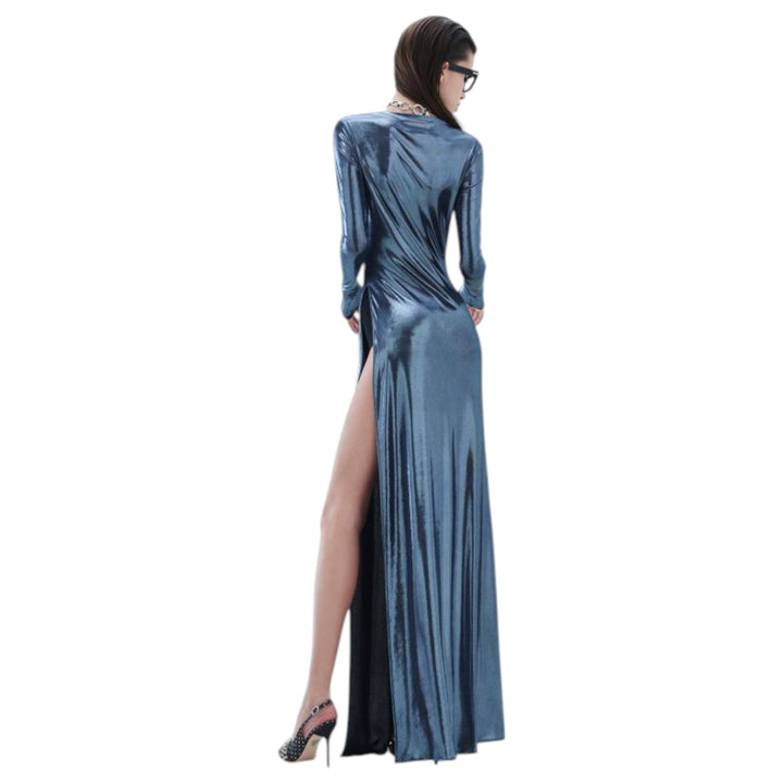ROBE FENDUE DORA NIGHT BLEU