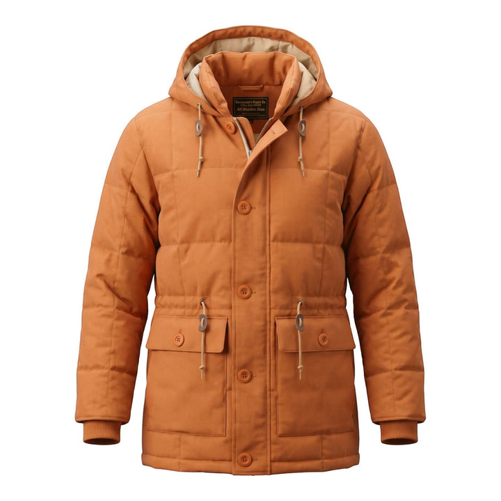 Chesapeake's EXPEDITION DOWN PARKA HBT WAXED DARK ORANGE Arancione - foto 2