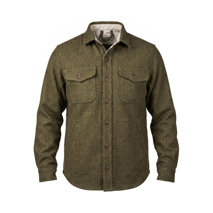Chesapeake's OUTDOOR WOOL SHIRT 4 POCKET JACKSON HOLE MILITARY GREEN Verde - foto 1