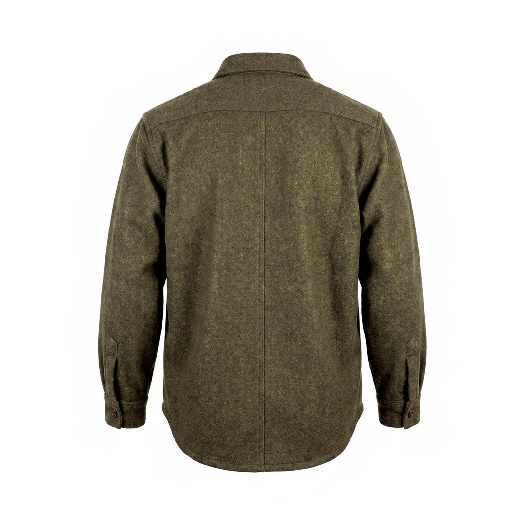 Chesapeake's OUTDOOR WOOL SHIRT 4 POCKET JACKSON HOLE MILITARY GREEN Verde - foto 2