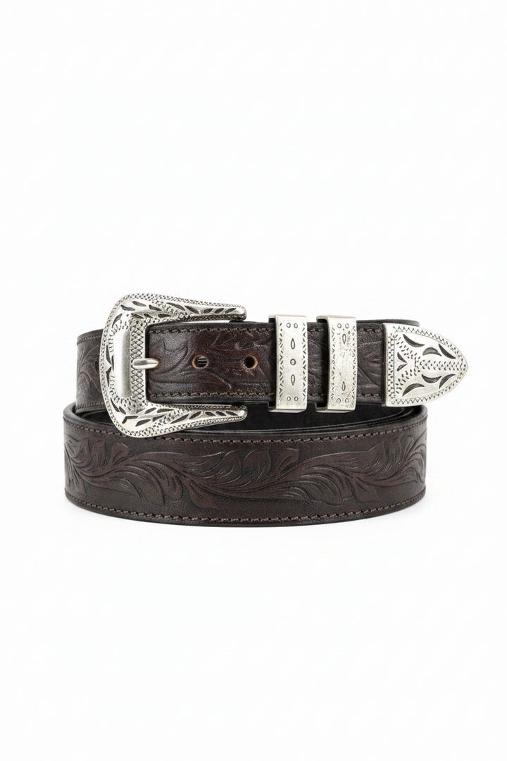 CEINTURE EN CUIR VÉRITABLE CISELÉ WESTERN