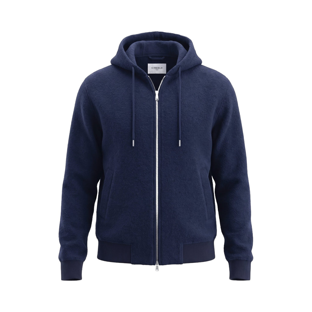 Circolo 1901 HOODIE F.ZIP G.DYED LANA VERGINE DARK NAVY Blu - foto 1