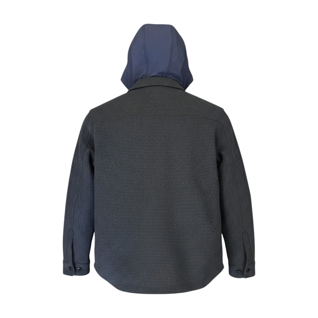 VESTE POUR HOMME AVEC CAPUCHE BLEUE