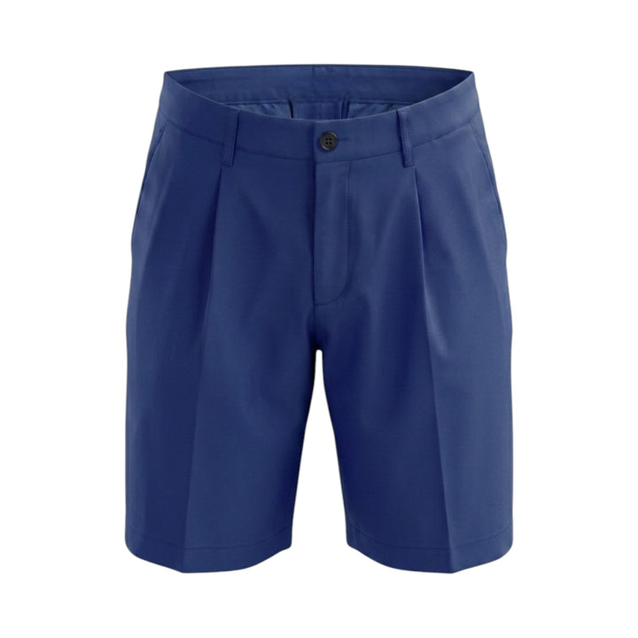 BERMUDA POCHES ITALIENNES UNE PINCE EN COTON BLEU