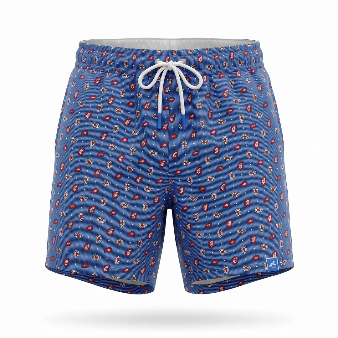 Ferana COSTUME ULTRALIGHT STAMPA CASHEMERE BLU-ROSSO Blu - foto 1