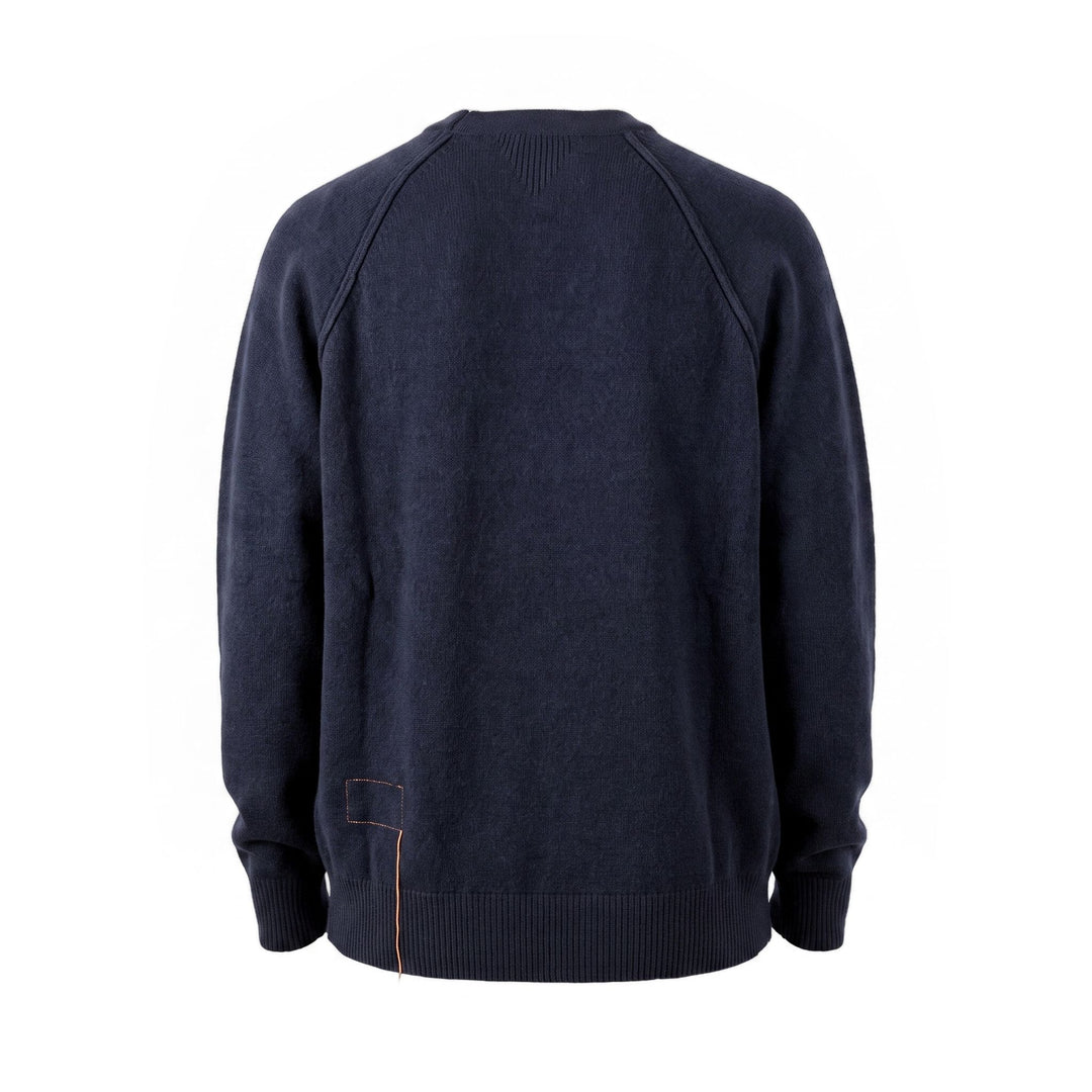 Fortela HARVARD MAGLIONE GIROCOLLO LANA MANICHE REGLAN NAVY Blu - foto 2