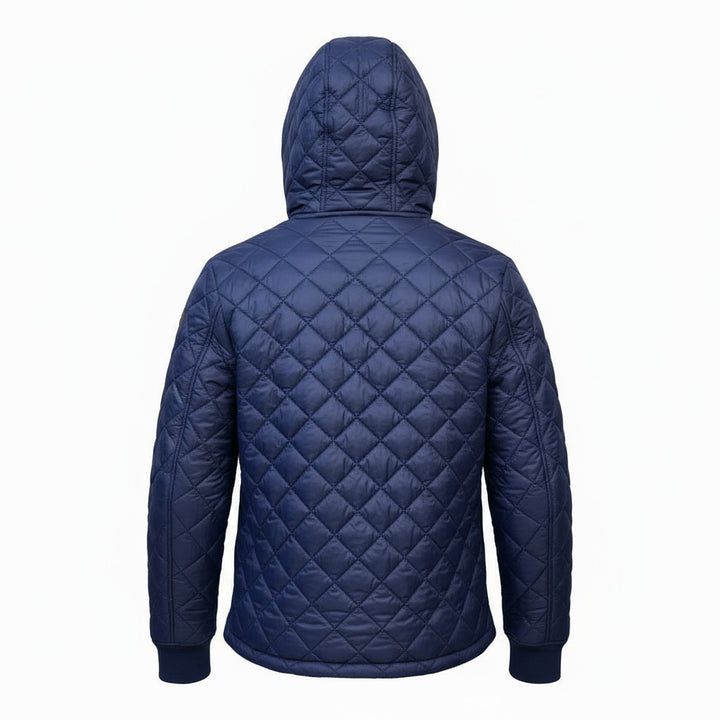 VESTE MATELASSÉE À CAPUCHE BLEUE