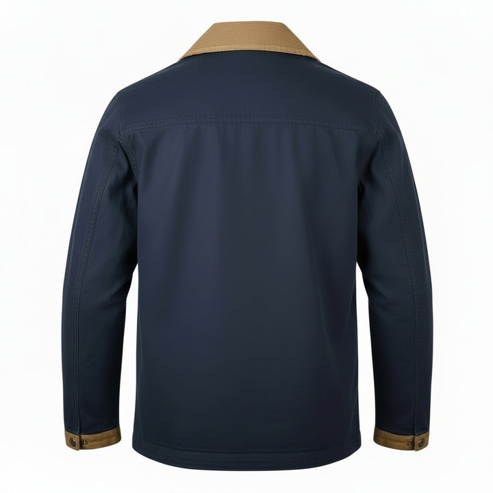 Veste Fireman Canvas Lined Bedford Bleu