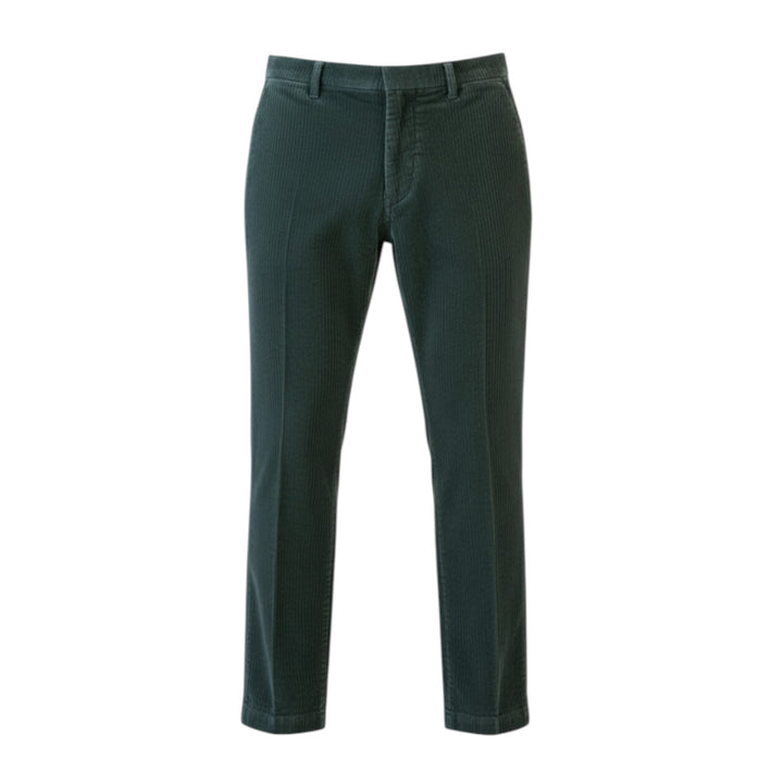 Pantalon en velours à poches américaines, court, vert