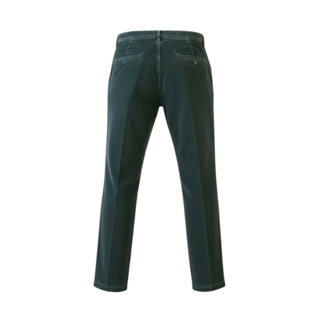 Pantalon en velours à poches américaines, court, vert