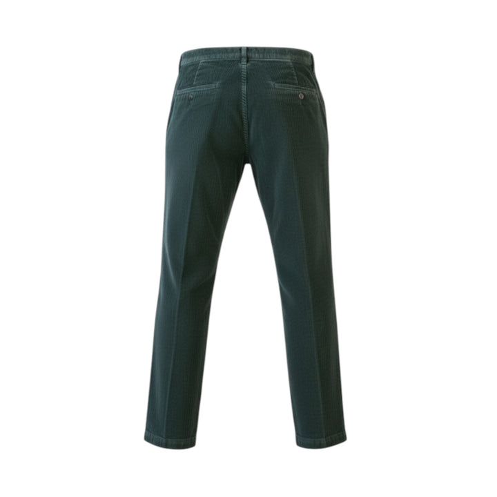 Pantalon en velours à poches américaines, court, vert