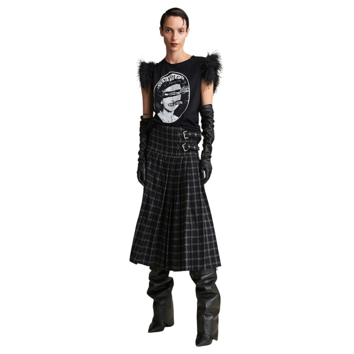 JUPE GWEN TARTAN NOIR