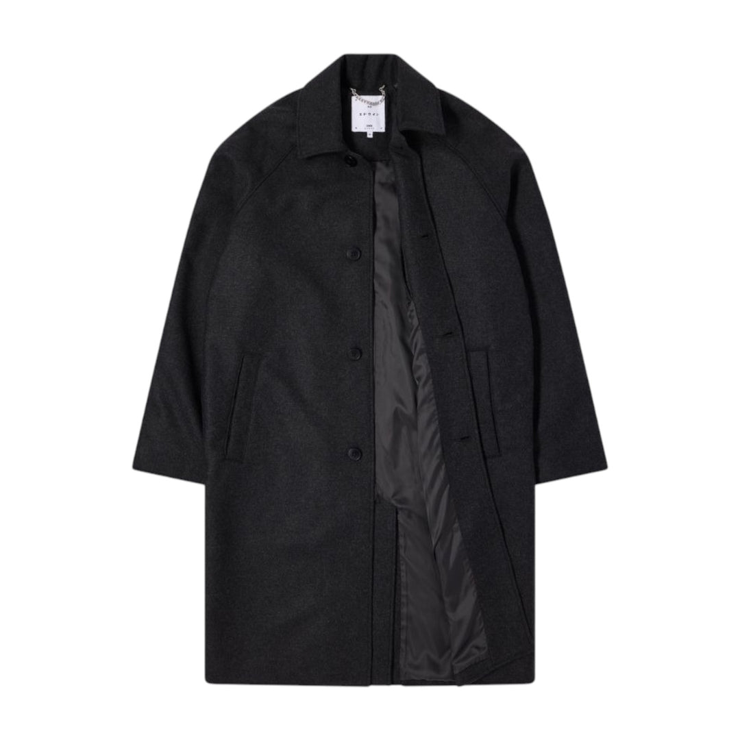 MANTEAU EN LAINE MAC GRIS FONCÉ MARLÉ