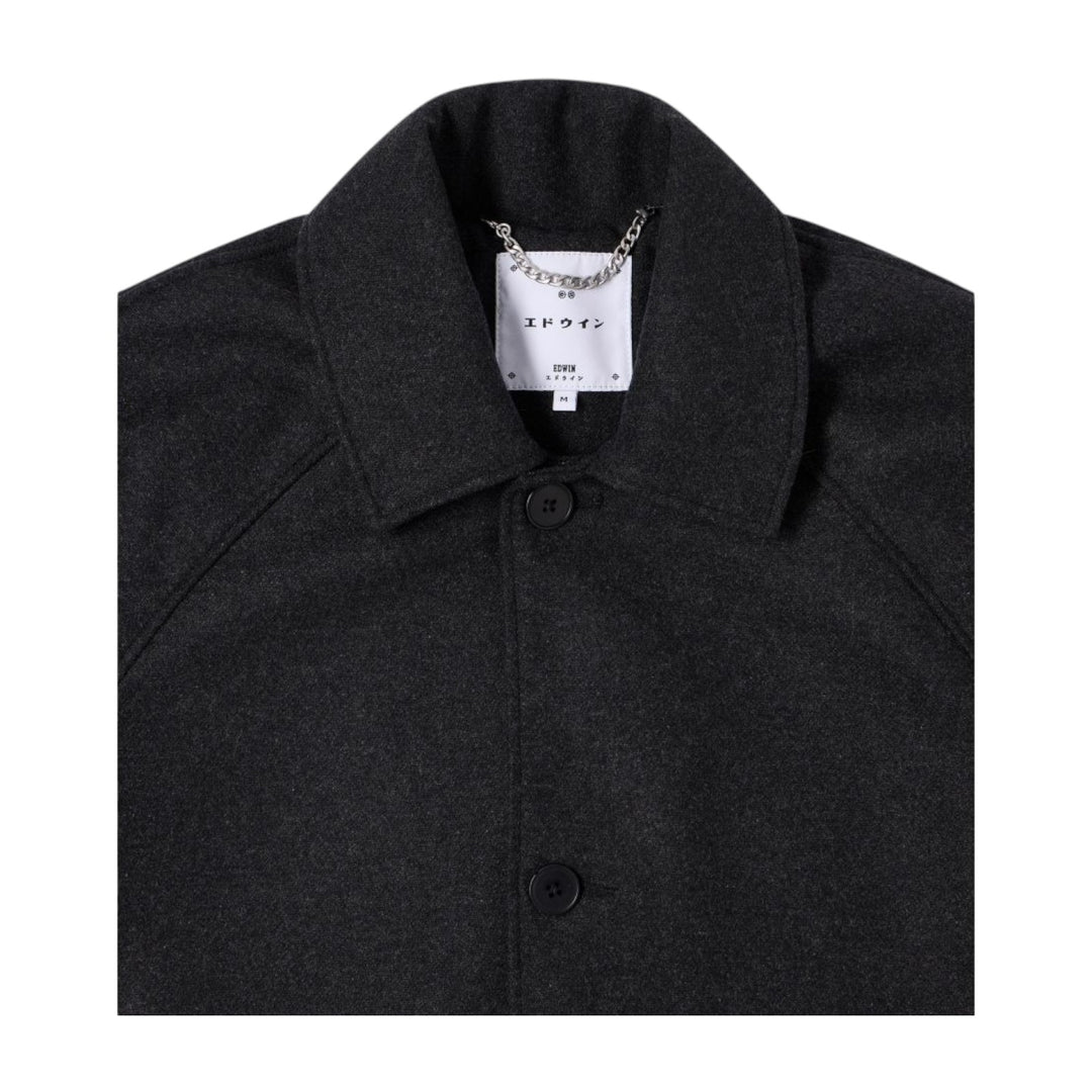 MANTEAU EN LAINE MAC GRIS FONCÉ MARLÉ