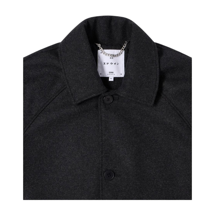 MANTEAU EN LAINE MAC GRIS FONCÉ MARLÉ