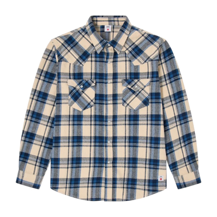 CHEMISE WESTERN LS JAPAN MARINE / BLEU