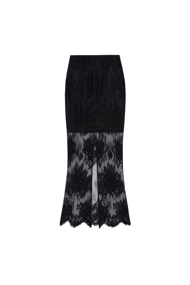 JUPE EN DENTELLE NOIRE