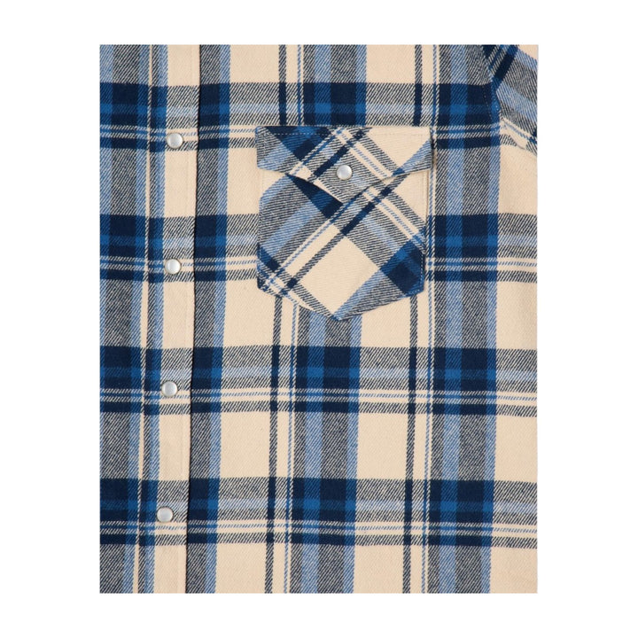 CHEMISE WESTERN LS JAPAN MARINE / BLEU