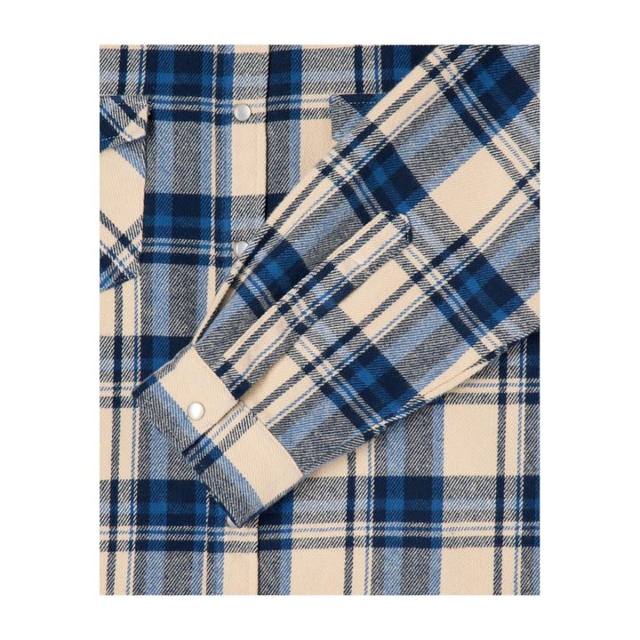 CHEMISE WESTERN LS JAPAN MARINE / BLEU