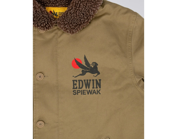 DECK JACKET KHAKI STONE WASHED
