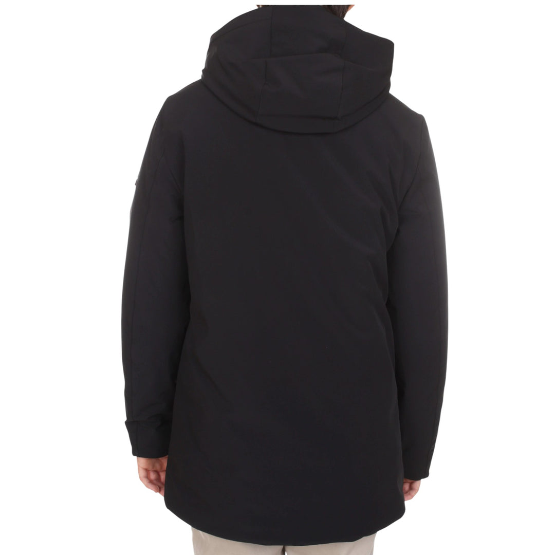 PARKA LONGUE À CAPUCHE REMBOURRÉE NOIRE