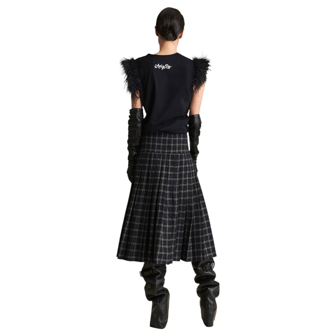 JUPE GWEN TARTAN NOIR