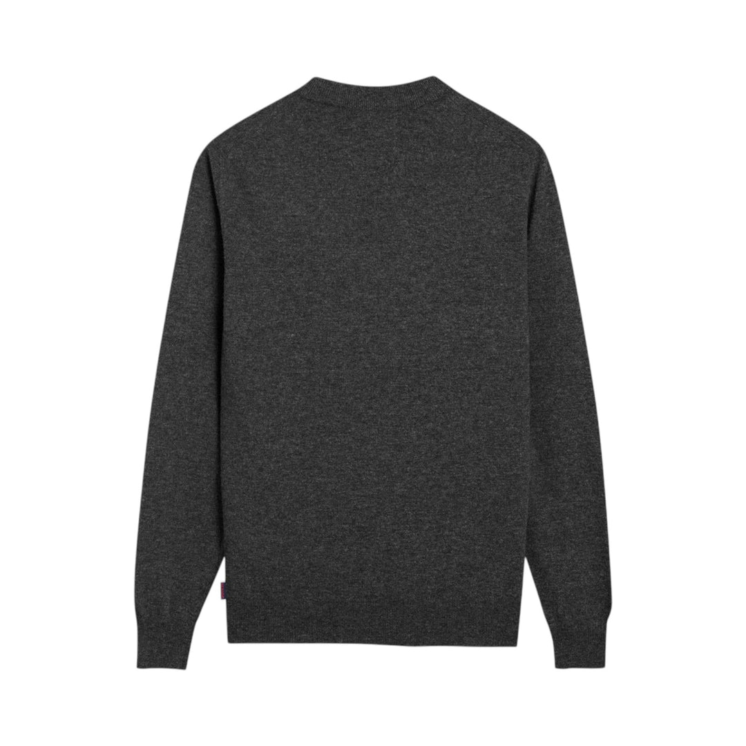 COL ROULE EN LAINE GRISE