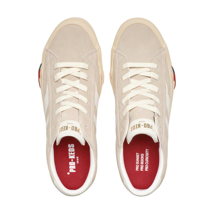 Royal Classic en cuir suédé beige blanc