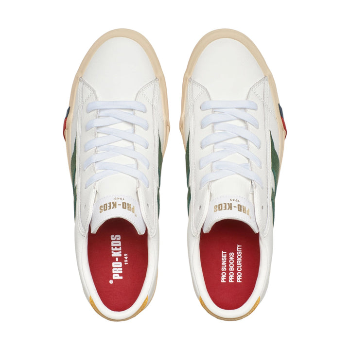 Royal Classic en cuir blanc et vert