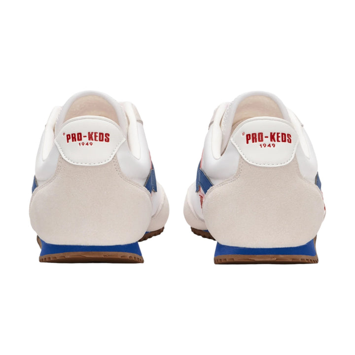 Racer 77 en nylon blanc et rouge/bleu