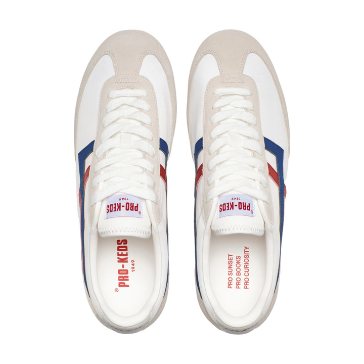 Racer 77 en nylon blanc et rouge/bleu