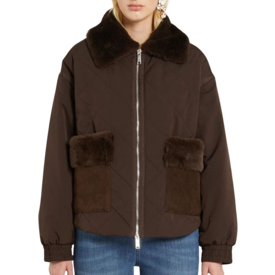 Veste matelassée courte SENIOR MARRON