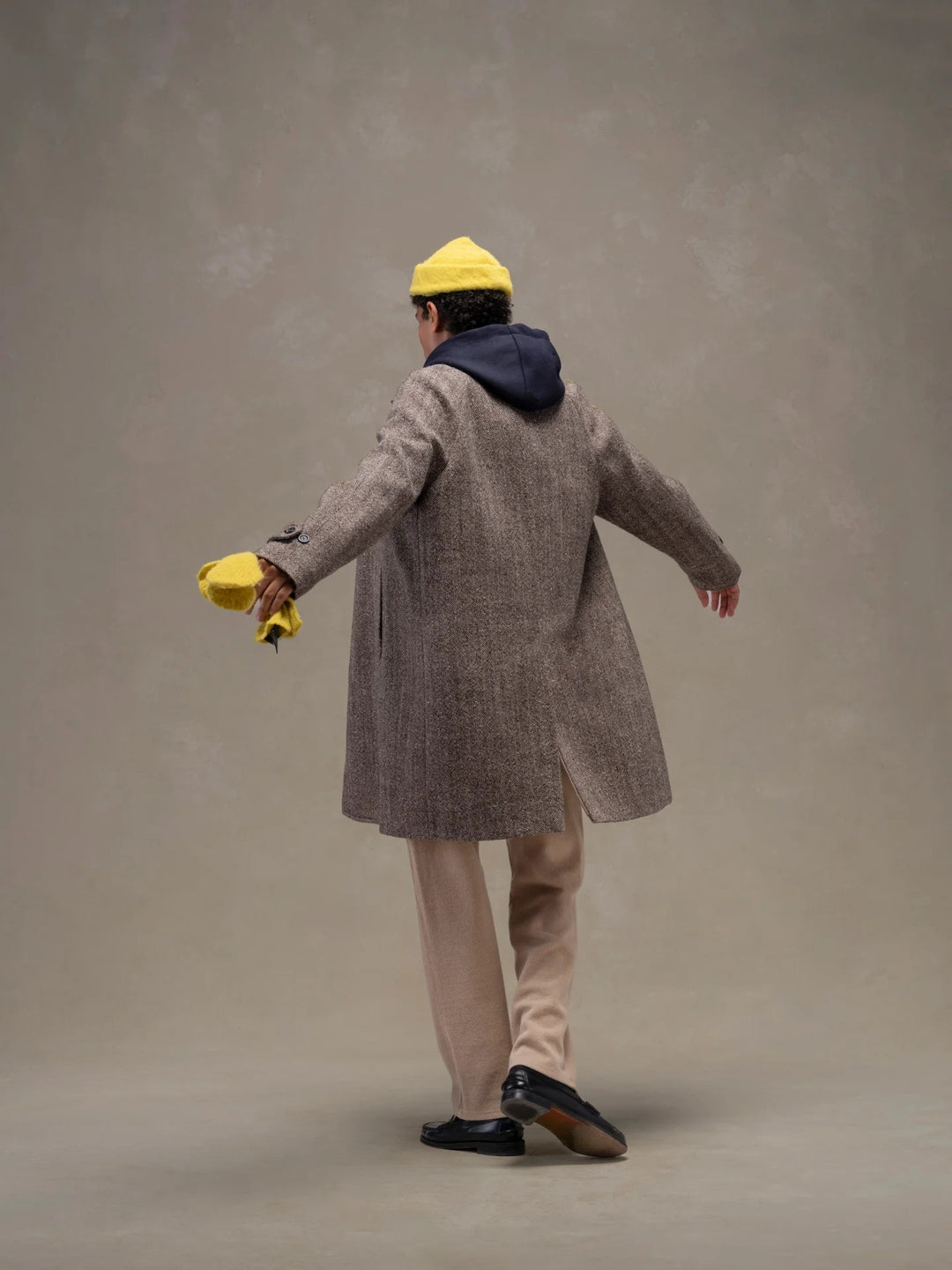 REGLAN MANTEAU EN LAINE VIERGE ÉCORCE