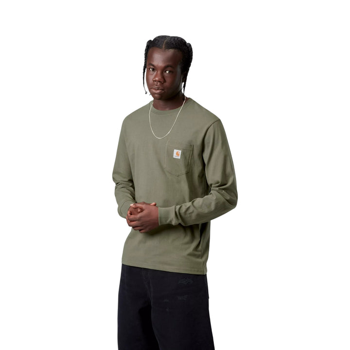 T-shirt à manches longues Pocket Leaf vert