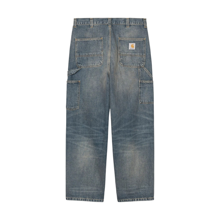 Pantalon à genou unique bleu délavé