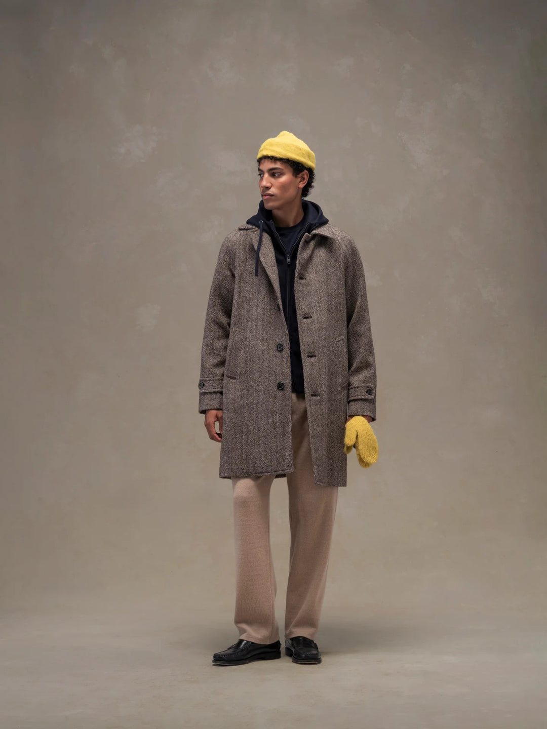 REGLAN MANTEAU EN LAINE VIERGE ÉCORCE