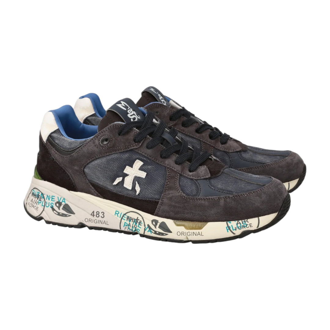 SNEAKERS MASE BLEU FONCÉ/MARRON FONCÉ 7819