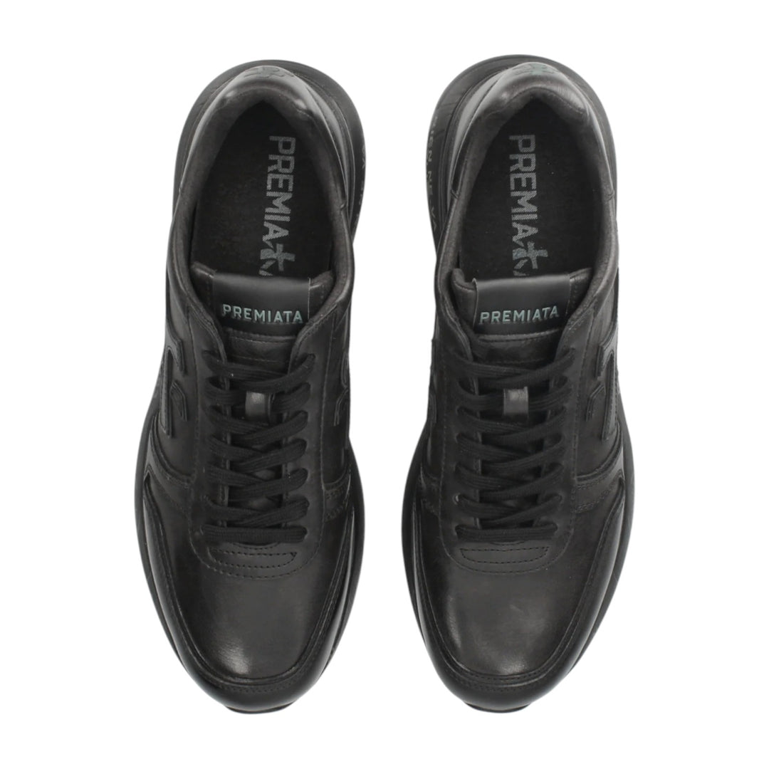 SNEAKERS MICK CUIR NOIR 1453N