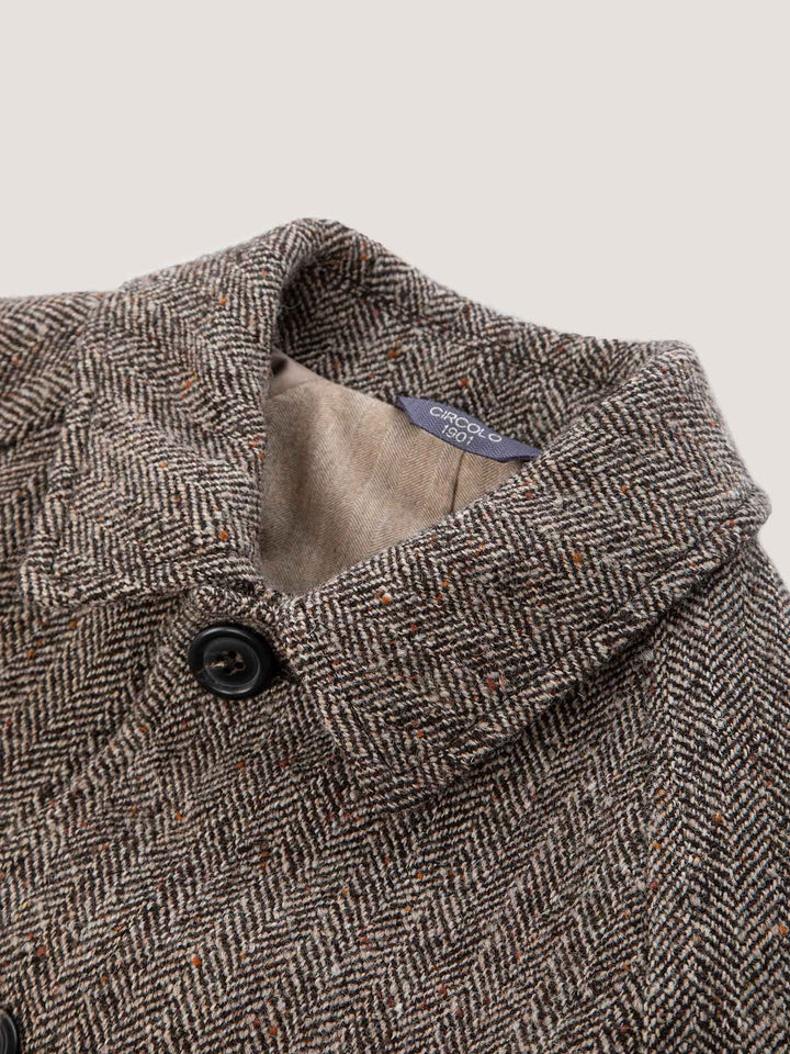 REGLAN MANTEAU EN LAINE VIERGE ÉCORCE
